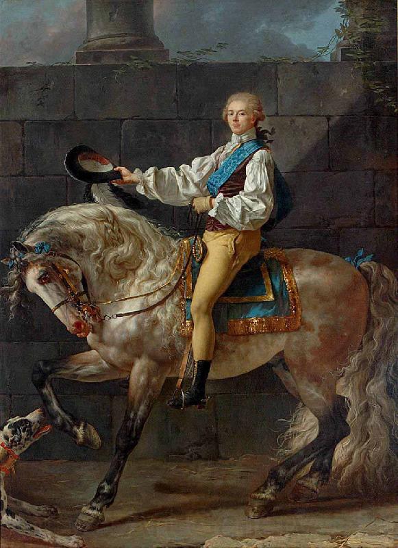 Jacques-Louis David Portrait of Count Stanislas Potocki Norge oil painting art